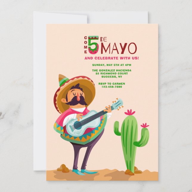 Cinco de Mayo  Invitation (Front)