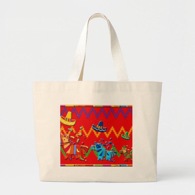 Cinco De Mayo Large Tote Bag (Front)