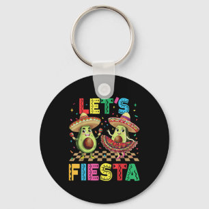 Cinco De Mayo Lets Fiesta Mexican Funny Avocado Me Keychain