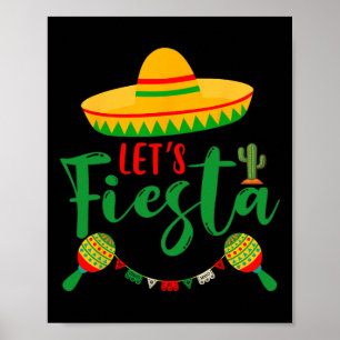 Cinco De Mayo Let's Fiesta Mexican Party Cinco De Poster