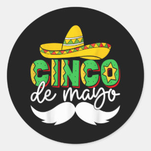 Cinco De Mayo Lets Fiesta Squad 5 De Mayo Mexican Classic Round Sticker