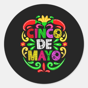 Cinco De Mayo Lets Fiesta Squad 5 De Mayo Mexican  Classic Round Sticker