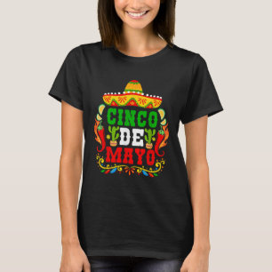 Cinco De Mayo Lets Fiesta Squad 5 De Mayo Mexican T-Shirt