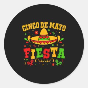 Cinco De Mayo Lets Fiesta Squad Funny Mexican Part Classic Round Sticker