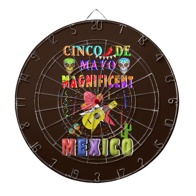 Cinco de Mayo Magnificent Mexico Dartboard (Front)