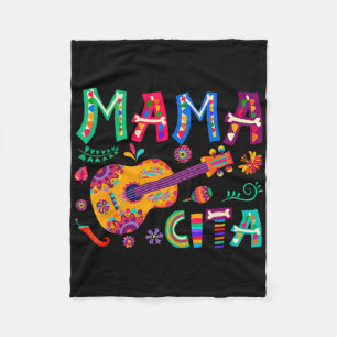 Cinco De Mayo Mamacita Flower Mama Cita Mexican Fleece Blanket