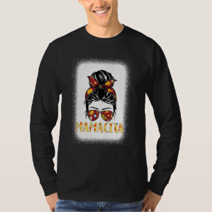 Cinco De Mayo Mamacita Messy Bun Glasses Mom Fiest T-Shirt