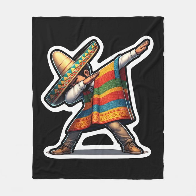 Cinco de Mayo Man Fleece Blanket (Front)