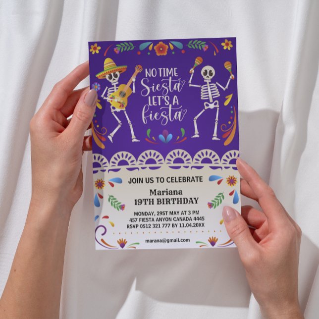 Cinco de Mayo Mexicaine Fiesta invitations anniver (Créateur téléchargé)