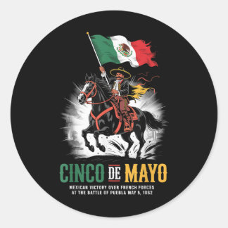 Cinco De Mayo Mexican Battle Puebla 1862 Anniversa Classic Round Sticker