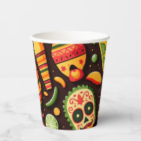 Cinco de Mayo. Mexican bright cartoon pattern 