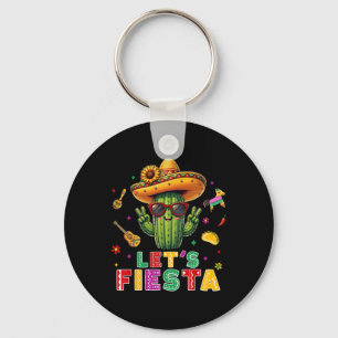 Cinco De Mayo Mexican Cactus Funny Lets Fiesta Par Keychain
