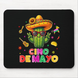 Cinco de mayo mexican cactus funny lets fiestaCinc Mouse Pad