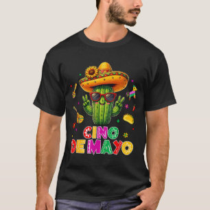 Cinco de mayo mexican cactus funny lets fiestaCinc T-Shirt