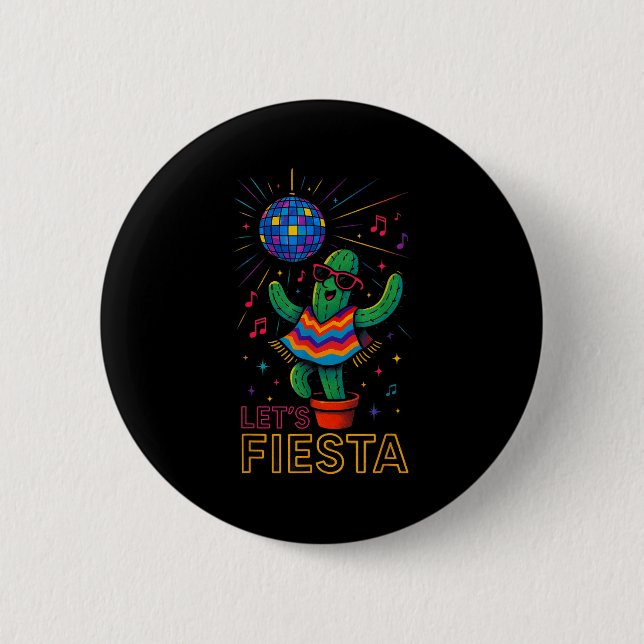 Cinco de mayo mexican cactus party funny letsCinco 2 Inch Round Button (Front)
