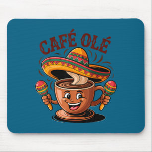 Cinco de mayo mexican café ole coffee funny  mouse pad