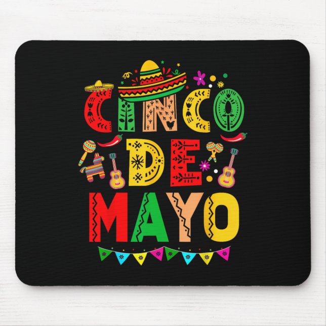 Cinco De Mayo Mexican Fiesta 5 De Mayo  Mouse Pad (Front)
