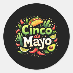Cinco De Mayo Mexican Fiesta 5 De Mayo Squad Women Classic Round Sticker