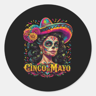 Cinco De Mayo Mexican Fiesta 5 De Mayo Women Girl Classic Round Sticker