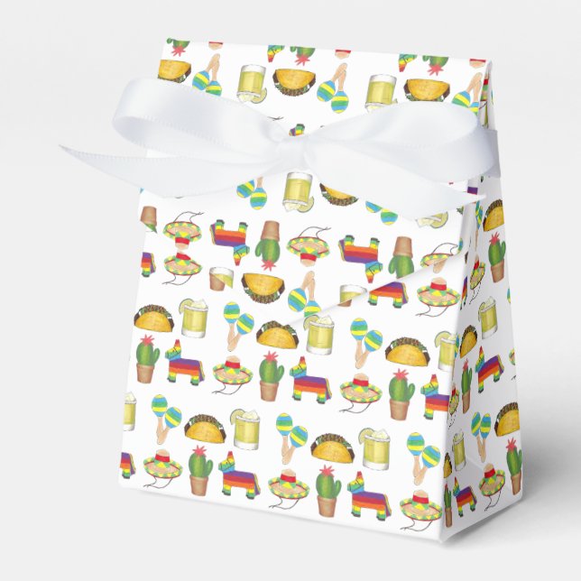 Cinco de Mayo Mexican Fiesta Party Celebration Favor Box (Front Side)