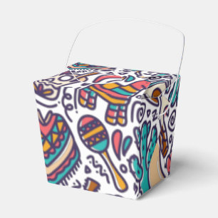 Cinco De Mayo Mexican Fiesta Seamless Pattern Favor Box