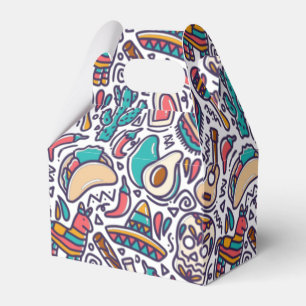 Cinco De Mayo Mexican Fiesta Seamless Pattern Favor Box