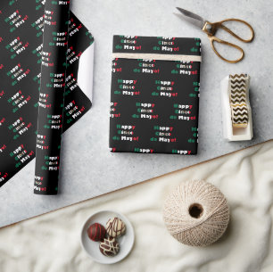 Cinco de Mayo Mexican Flag Design Wrapping Paper