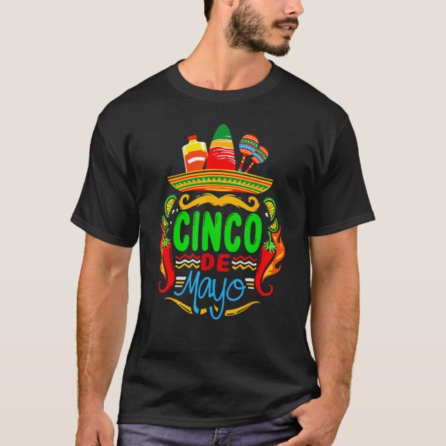 Cinco De Mayo Mexican Food Tequila  5th May T-Shirt (Front)