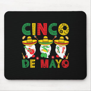 Cinco De Mayo Mexican Gnomes Fiesta 5 De Mayo Men Mouse Pad