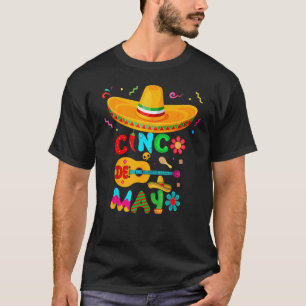 Cinco De Mayo Mexican Guitar Cactus for Men Women T-Shirt
