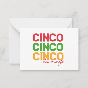 Cinco De mayo Mexican Holiday Celebration Gift  Card