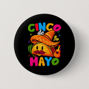 Cinco De Mayo Mexican Party Lets Fiesta Squad 5 De 2 Inch Round Button