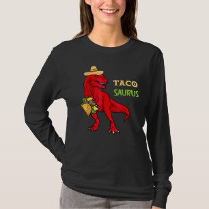 Cinco De Mayo Mexican Roter Hat Tacosaurus Trex T-Shirt