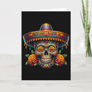 Cinco De Mayo Mexican Skull Fiesta Card