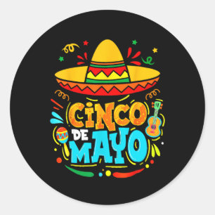 Cinco De Mayo Mexican Sombrero Fiesta Chili Pepper Classic Round Sticker