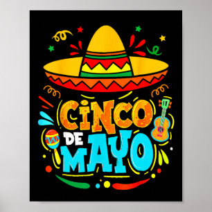 Cinco De Mayo Mexican Sombrero Fiesta Chili Pepper Poster
