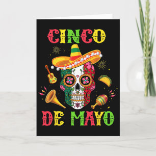 Cinco De Mayo Mexican Sugar Skull Fiesta Squad 5 D Card