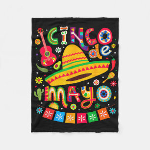 Cinco De Mayo Mexican Taco Funny 5 De Mayo Lets Fi Fleece Blanket