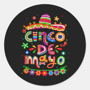 Cinco De Mayo Mexican Taco Let's Fiesta Cinco De M Classic Round Sticker