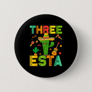 Cinco De Mayo Mexican Themed Party 3rd Birthday Th 2 Inch Round Button