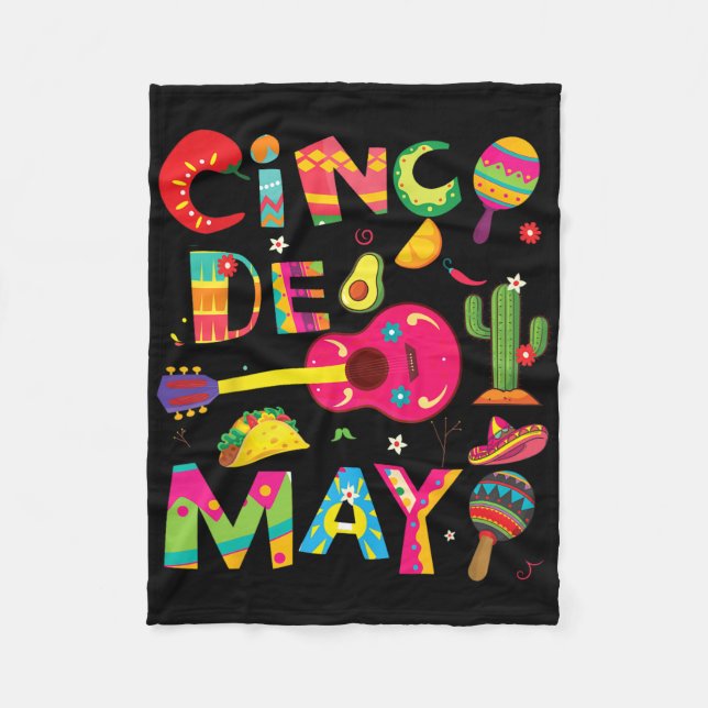 Cinco De Mayo Mexico  Fleece Blanket (Front)