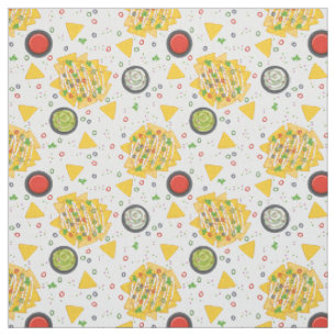 cinco de mayo mexico nachos guacamole fabric