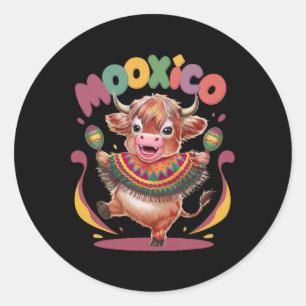 Cinco De Mayo Mooxico Mexican By Classic Round Sticker
