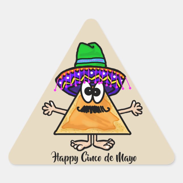 Cinco de Mayo Nacho Chip Stickers (Front)