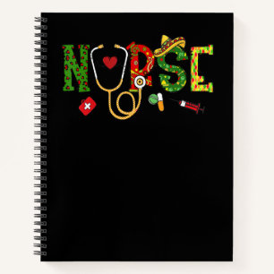 Cinco De Mayo Nurse Shirt, Funny Nurse Healthcare  Notebook