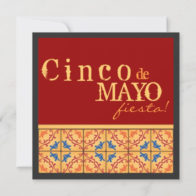 Cinco de Mayo Party! Happy Fiesta Invitation (Front)