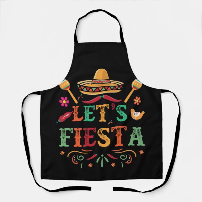 Cinco De Mayo Party Lets Fiesta Mexican Apron (Front)