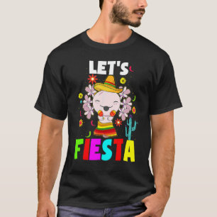 Cinco De Mayo Party Lets Fiesta Mexican Axolotl Wa T-Shirt