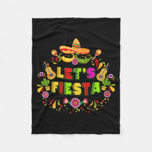 Cinco De Mayo Party Lets Fiesta Mexican  Fleece Blanket