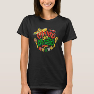 Cinco de mayo party lets fiesta mexican sombrero M T-Shirt